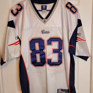 NEW Wes Welker New England Patriots Reebok White OnField Sewn Jersey Sz 56